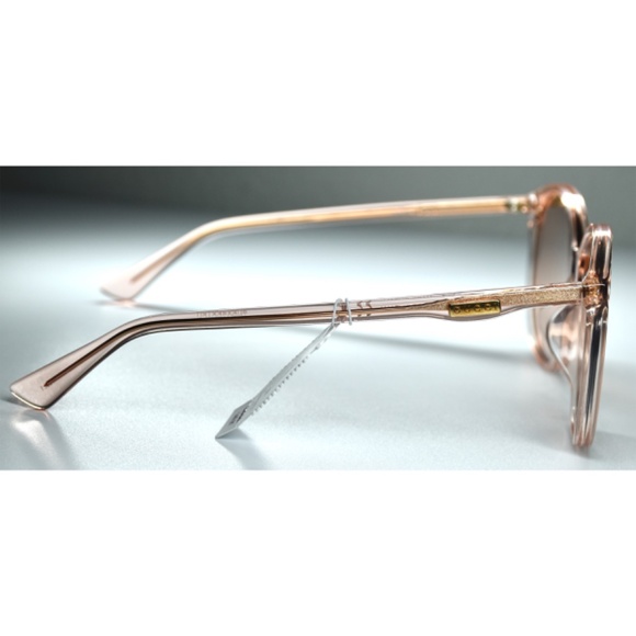 GUCCI GG0261SA 006 SHINY TRANSPARENT ORANGE ROUND SUNGLASSES. 57mm - Picture 6 of 12